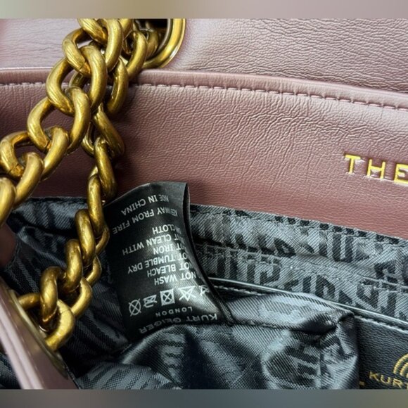 🆕 KURT GEIGER LONDON 🧿 NWOT Large Quilted Leather Soho Shoulder Bag, Metallic - Picture 12 of 15